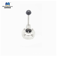 High Quality Sanitary Stainless Steel 1 inch butterfly valve
